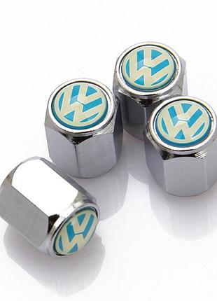Защитные колпачки на ниппеля фольксваген volkswagen серебристый