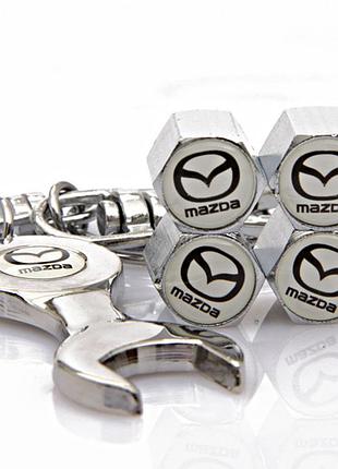 Защитные колпачки на ниппеля мазда mazda серебристый