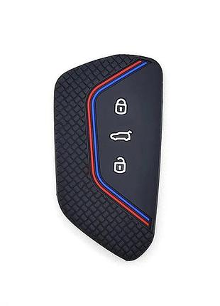 Силиконовый чехол для ключа seat toledo arona ateca leon alhambra tarraco ibiza черный