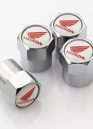 Защитные колпачки на ниппеля хонда honda серебристый