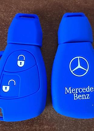Силиконовый чехол для ключа mercedes-benz gls sprinter e-class glc cls c-class vito s-class eqb gla eqs cla a-class gle синий