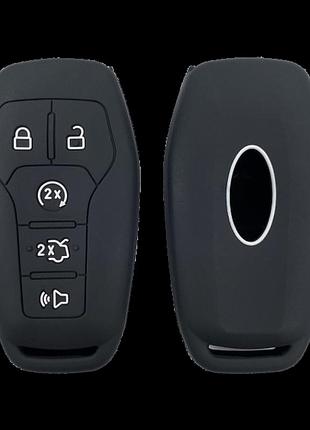 Силиконовый чехол для ключа ford fusion transit explorer mondeo focus escape kuga mustang edge ranger f-150 fiesta черный