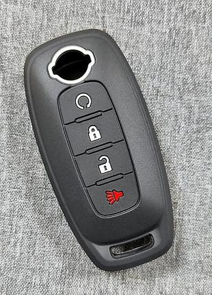 Силиконовый чехол для ключа nissan micra murano note qashqai patrol juke navara tiida x-trail leaf terrano черный