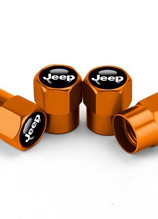 Защитные колпачки на ниппеля джип jeep оранжевый