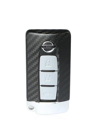 Карбоновый чехол для ключа nissan juke terrano patrol murano note micra navara leaf x-trail tiida qashqai черный