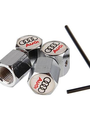 Защитные колпачки на ниппеля ауди audi серебристый