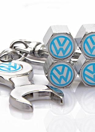 Защитные колпачки на ниппеля фольксваген volkswagen серебристый