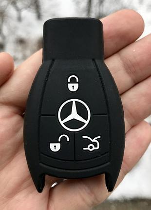 Силиконовый чехол для ключа mercedes-benz gle glc gla eqb gls b-class cla eqs a-class c-class vito cls s-class e-class черный