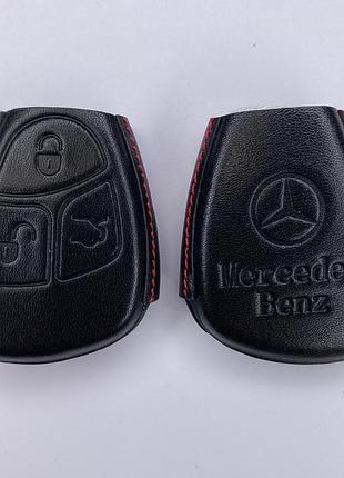 Кожаный чехол на ключа mercedes a,amg gt,b,c,citan,cla,clc,cl,clk,cls,e,g,gla, glc,gl,gle,glk,gls,m,r,s,slc,sl черный
