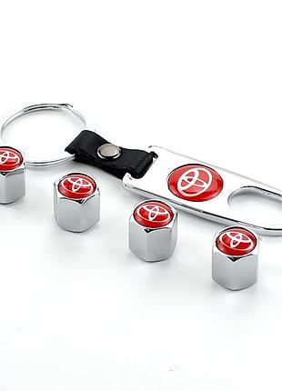 Защитные колпачки на ниппеля toyota тойота серебристый