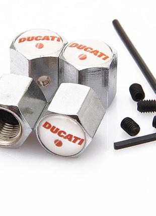 Защитные колпачки на ниппеля ducati дукати серебристый