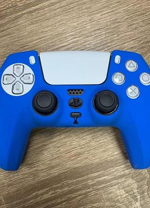 Защитный силиконовый чехол на джойстик контроллер dualsense для sony playstation 5 ps5 синий