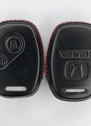 Кожаный чехол для ключа honda civic cr-z cr-v pilot accord jazz insight hr-v odyssey черный