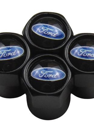 Защитные колпачки на ниппеля ford форд черный