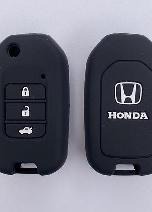 Силиконовый чехол для ключа honda cr-v odyssey cr-z insight jazz pilot hr-v accord civic черный