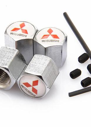 Защитные колпачки на ниппеля mitsubishi митсубиси серебристый