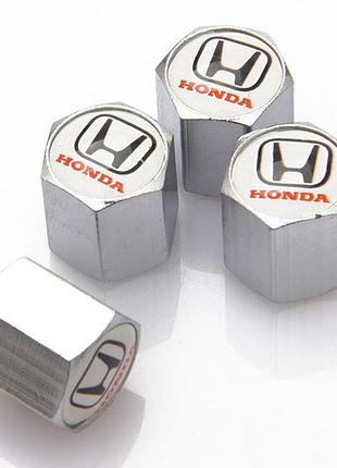 Защитные колпачки на ниппеля хонда honda серебристый