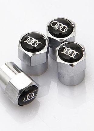 Защитные колпачки на ниппеля ауди audi серебристый