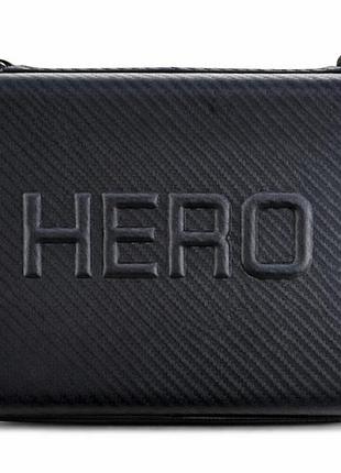 Жорсткий кейс для екшн-камери gopro hero, захисний чохол для камери та аксесуарів, карбонова текстура, чорний