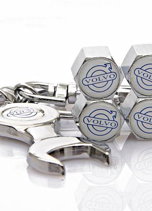 Защитные колпачки на ниппеля вольво volvo серебристый