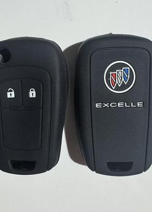 Силиконовый чехол для ключабьюик (buick) regal,lacrosse,enclave,encore,envision черный