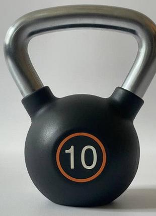 Гиря чавунна обгумована 10 кг generation fitness ff51f3-10kg