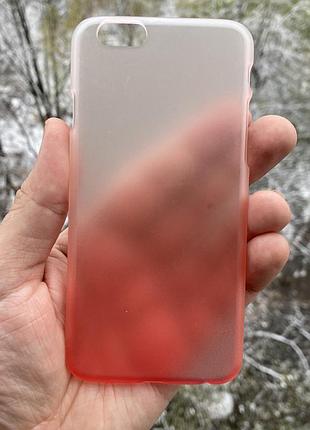 Чехол бело-красный iphone 6/6s