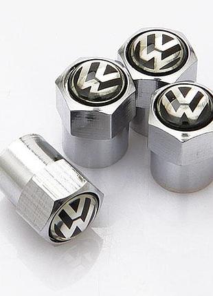 Защитные колпачки на ниппеля фольксваген volkswagen серебристый