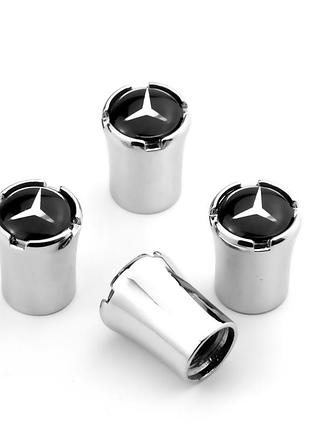 Защитные колпачки на ниппеля mercedes мерседес серебристый