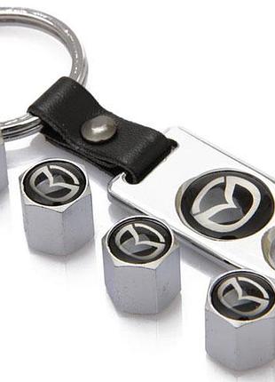 Защитные колпачки на ниппеля мазда mazda серебристый