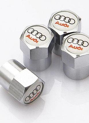 Защитные колпачки на ниппеля ауди audi серебристый