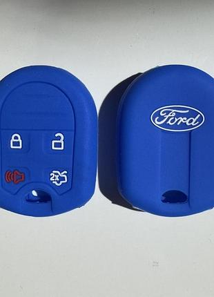 Силиконовый чехол для ключа ford f-150 focus kuga mondeo fiesta transit escape fusion explorer edge mustang ranger синий