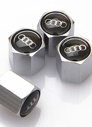 Защитные колпачки на ниппеля ауди audi серебристый