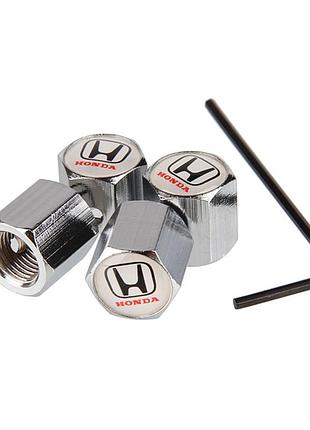 Защитные колпачки на ниппеля хонда honda серебристый