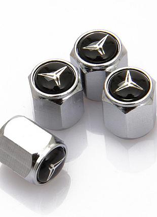Защитные колпачки на ниппеля mercedes мерседес серебристый