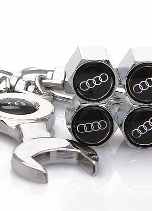 Защитные колпачки на ниппеля ауди audi серебристый