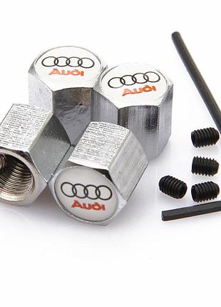 Защитные колпачки на ниппеля ауди audi серебристый