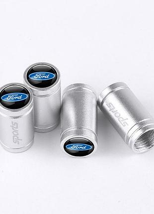 Защитные колпачки на ниппеля ford форд серебристый