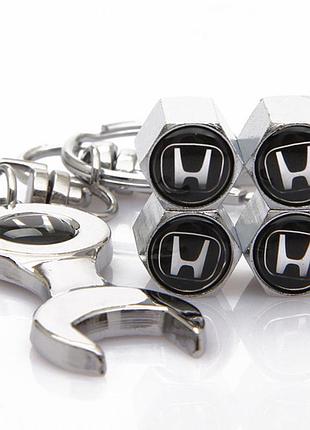 Защитные колпачки на ниппеля хонда honda серебристый
