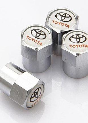 Защитные колпачки на ниппеля toyota тойота серебристый