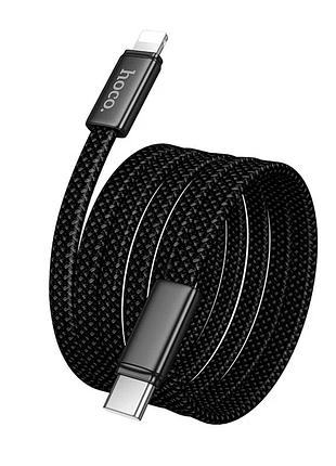 Кабель hoco x125 exceso type-c to lightning 30 вт 1 м черный нейлоновая оплетка для зарядки и передачи данных