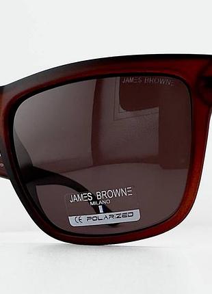 Мужские солнцезащитные очки james browne jb337 g-brn-o с поляризацией, коричневый матовый