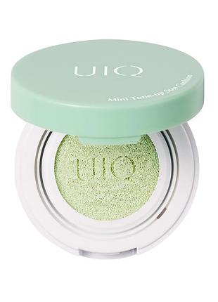 Солнцезащитный мини-кушон с зеленым тоном uiq biome remedytm mini tone-up sun cushion green, 6 г