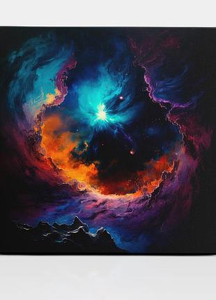 Картина на холсте 50х50 " космос " 35x35