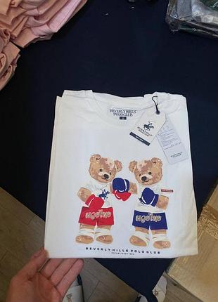 Футболка polo bear  унісекс футболка з ведмедем, футболка унисекс, футболка с медведем polo 6