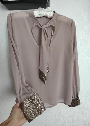 Блуза с пайетками бренд new look