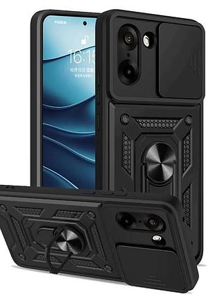 Чехол fiji camera defence для oneplus nord ce5 (cph2719) бампер с защитой камеры и подставкой black