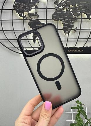 Чехол-накладка magsafe iphone 12 pro max,чехол прозрачный с магсейфом для телефона айфон 12 про макс