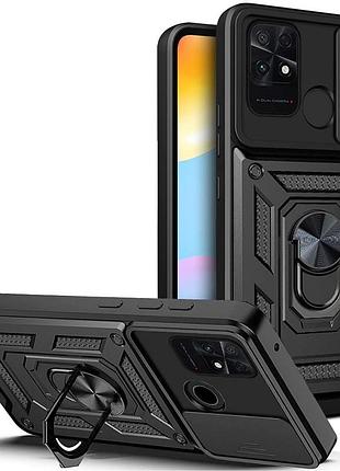 Чехол fiji camera defence для xiaomi poco c40 бампер с защитой камеры black