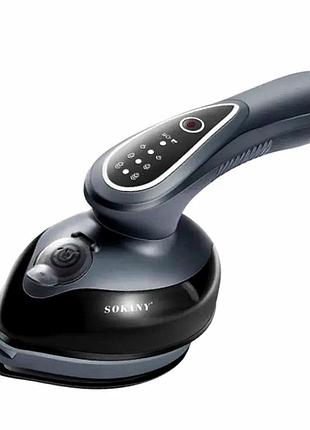 Ручной отпариватель sokany skyd2130b 1600 вт черный для одежды с паровым ударом и керамической подошвой